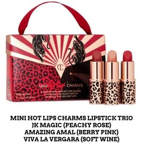 NWT Charlotte Tilbury Mini Hot Lips mini lipstick trio